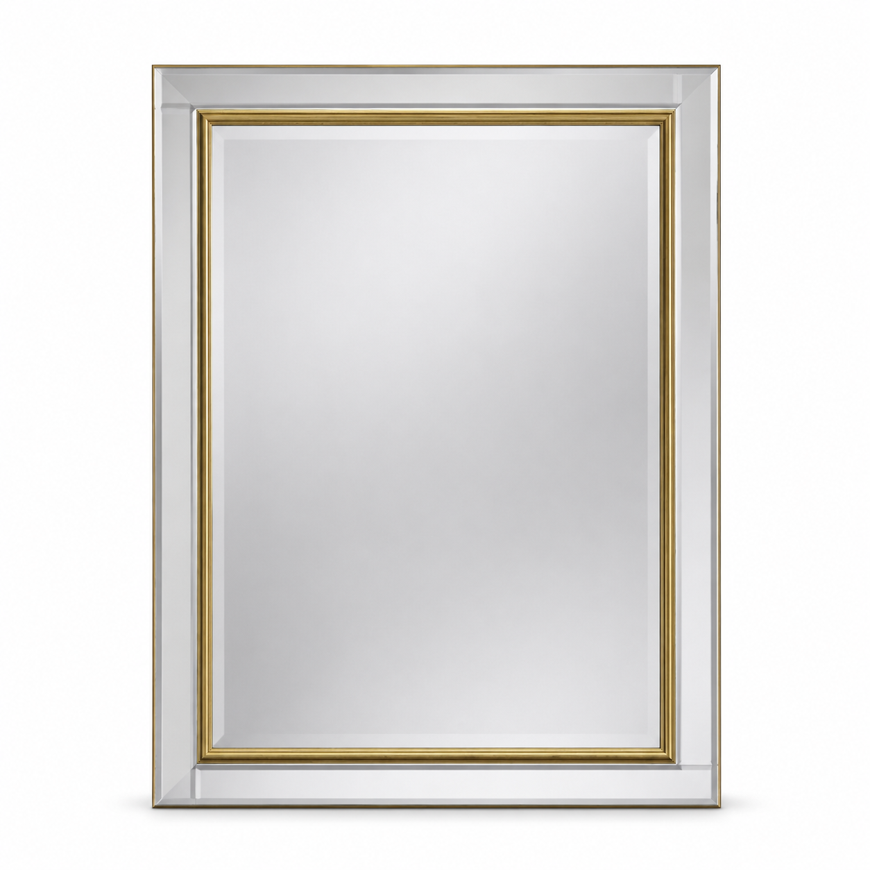 Wall mirror venetian bevelled gold frame