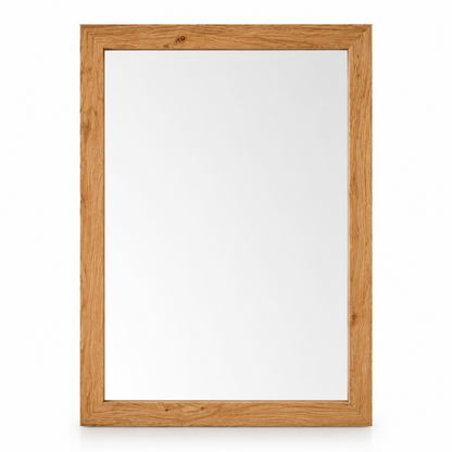 Wall mirror oak wood frame