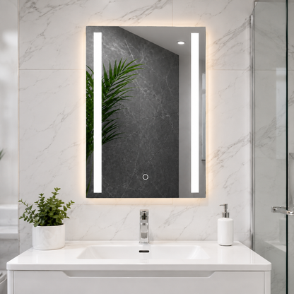 LED bathroom mirror frameless backlit