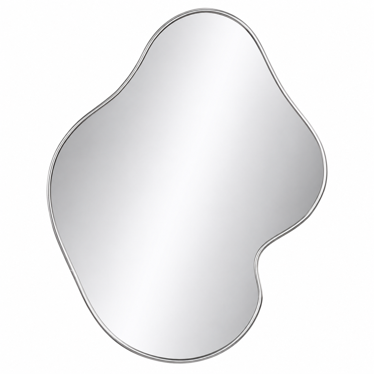 Wall mirror modern silver frame