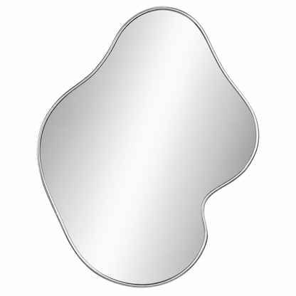 Wall mirror modern silver frame